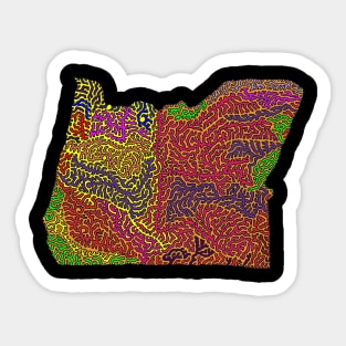 State of Oregon - Pop Art Style Sticker